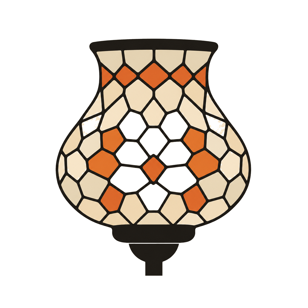Tiffany stained glass lamp illustration