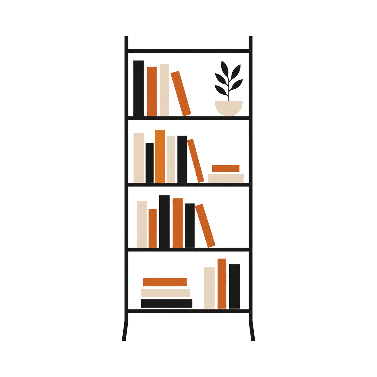 Bookshelf illustration